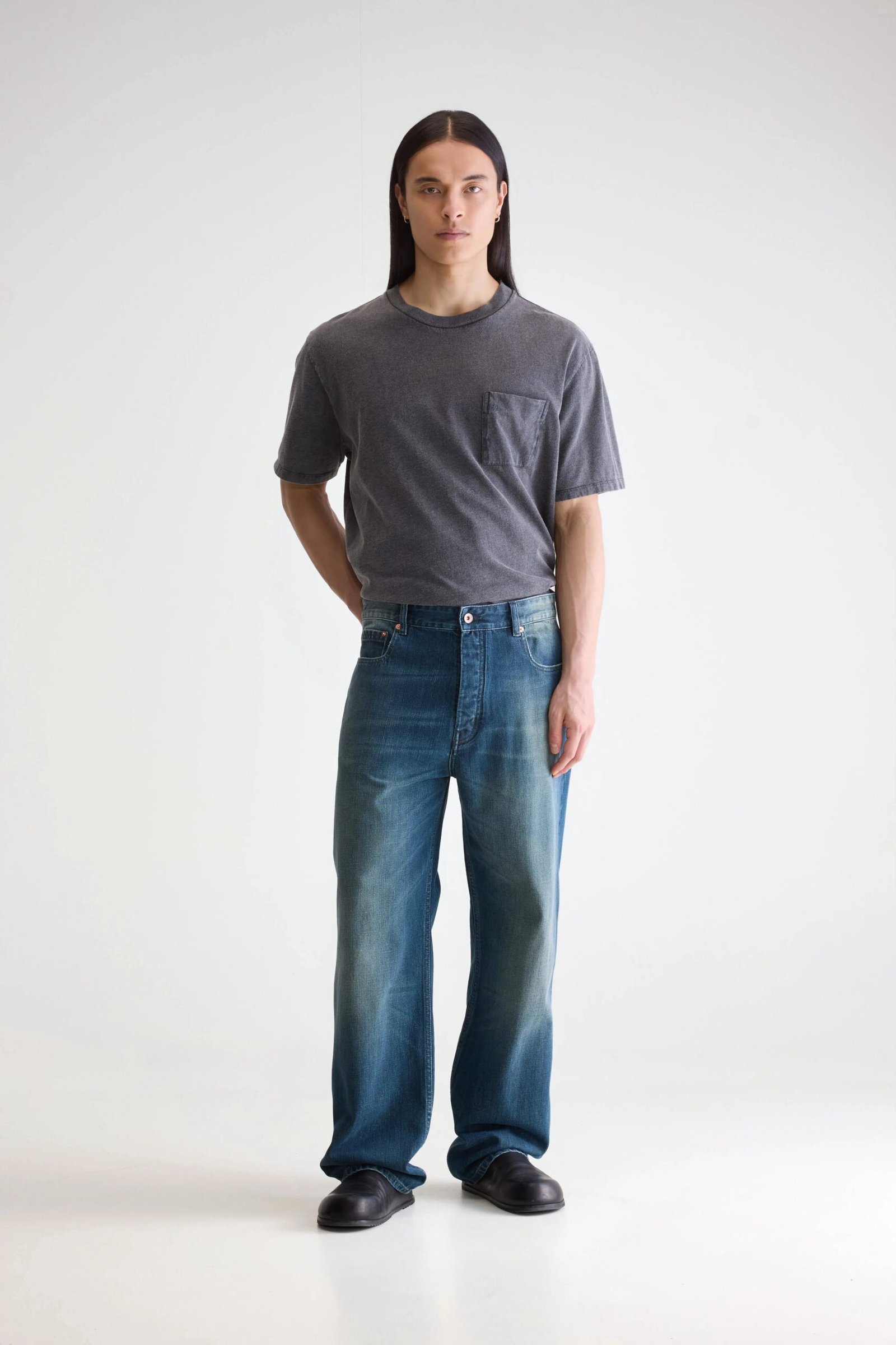 Denim N. 08 straight jeans (252 / M / USED PETROL) - Image 2