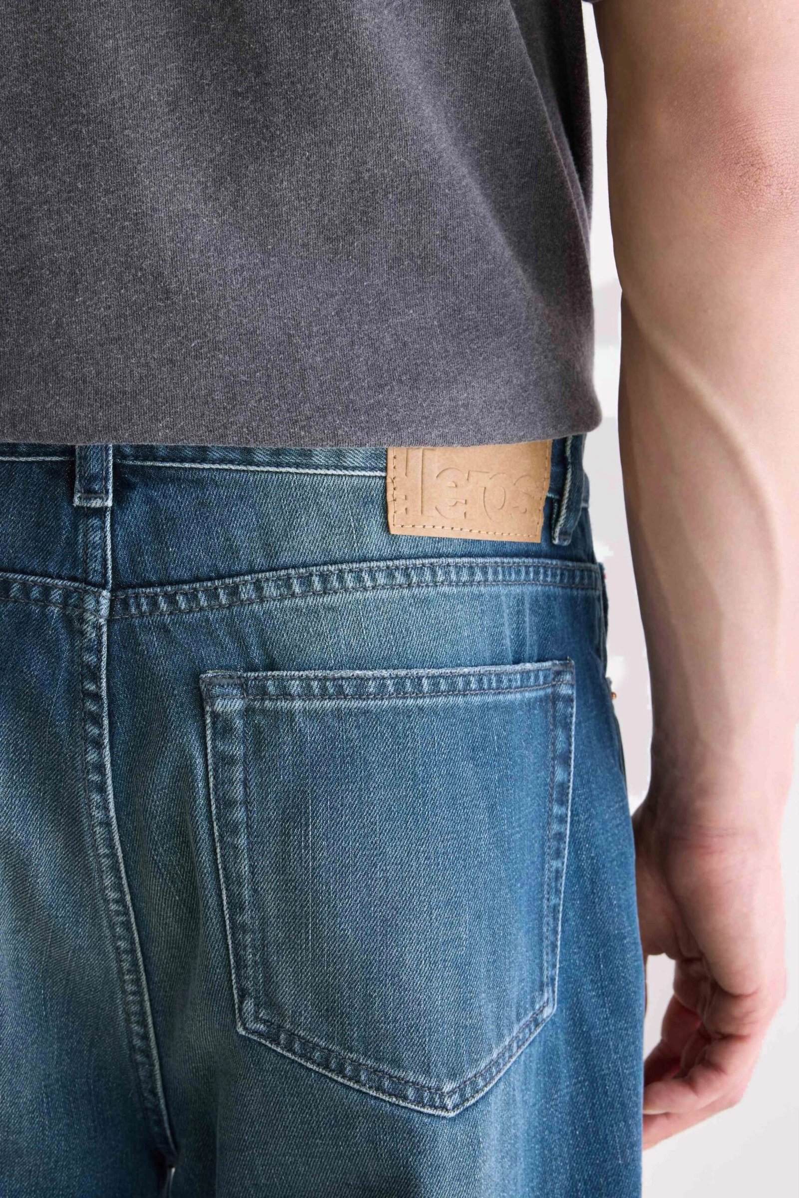 Denim N. 08 straight jeans (252 / M / USED PETROL) - Image 7