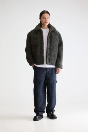 Jezzo teddy jacket (252 / M / DARK OLIVE)