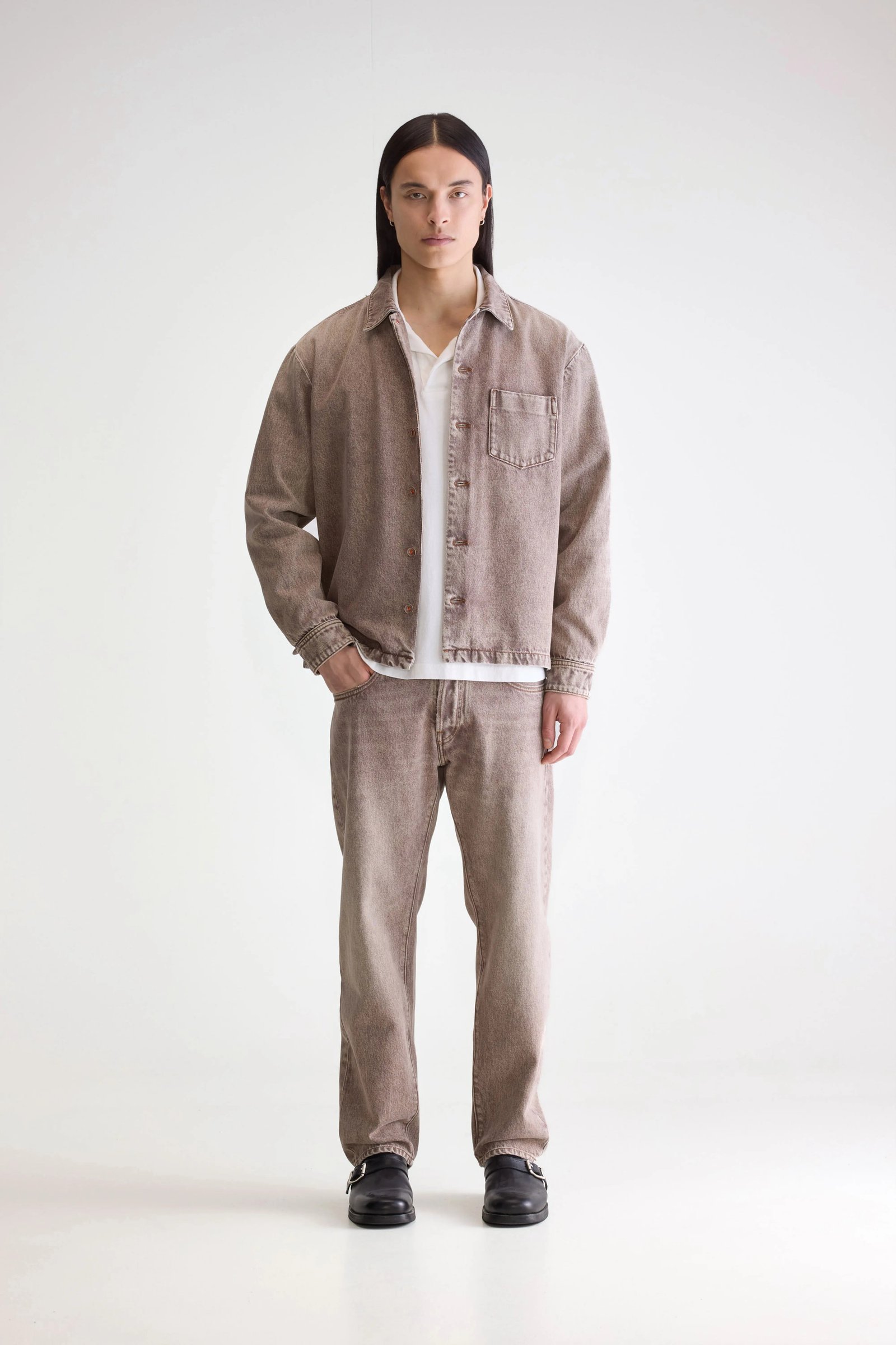 Goney denim overshirt (252 / M / BROWN SNOW) - Image 2