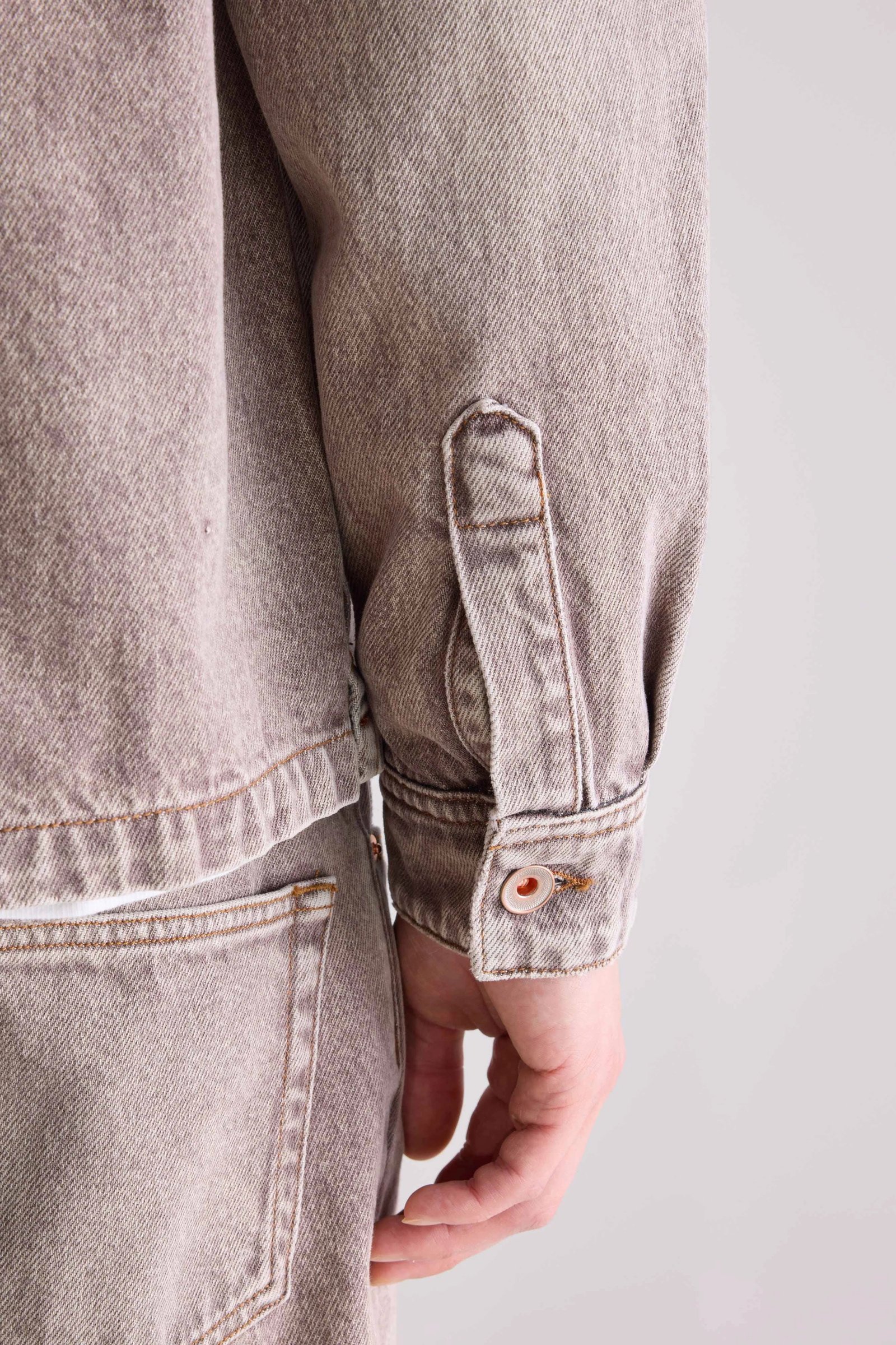 Goney denim overshirt (252 / M / BROWN SNOW) - Image 5